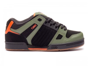 DVS CELSIUS Skateschuhe Herren Schwarz Olivgrün Orange Österreich | QM10-756